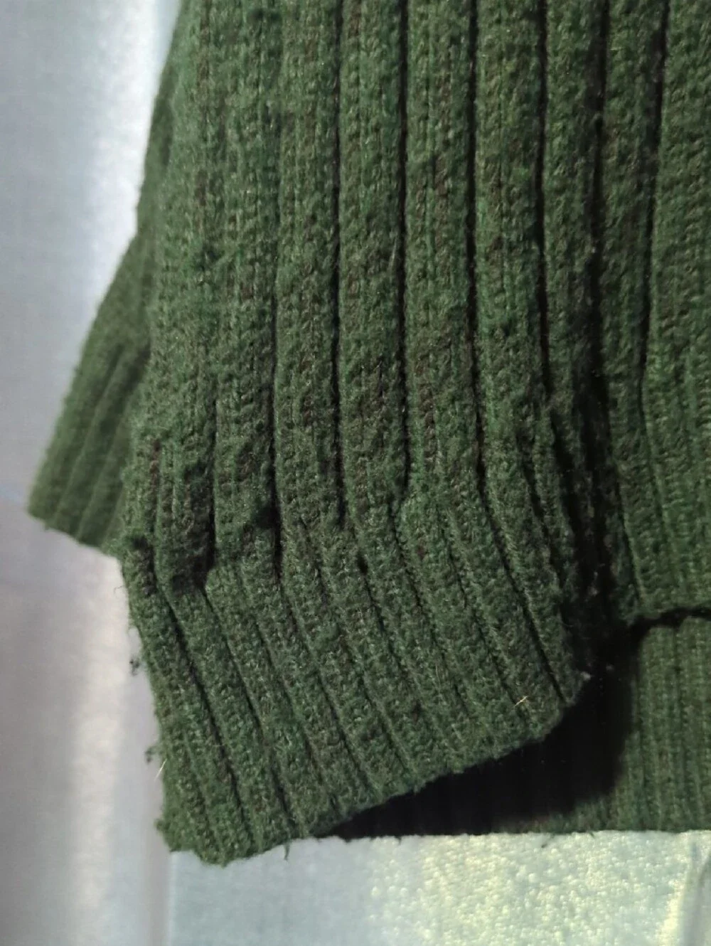 St. John's Bay Dark Green Cable Knit Crewneck Sweater